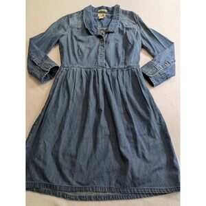 Levi's Dress Icons Reinvented Women's Blue Denim 3/4 Sleeve Shirt Small Chambray
